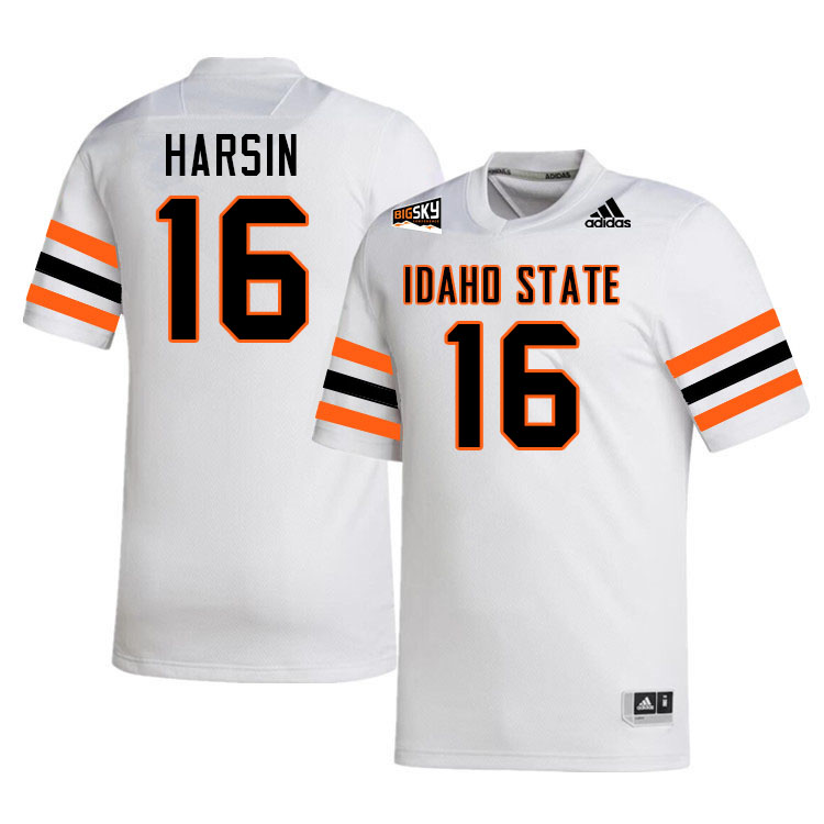 Idaho State Bengals #16 Davis Harsin College Football Jerseys,Uniforms Stitched-White